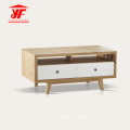 Bedside Clear Nightstand Side Table Wooden With Drawers